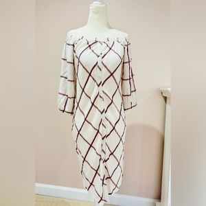 Med Splendid Windowpane Plaid Dress holiday casual winter